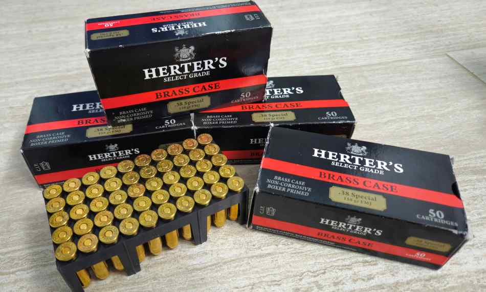 4 boxes Herter's Select Grade .38 Spc Brass 158 gn