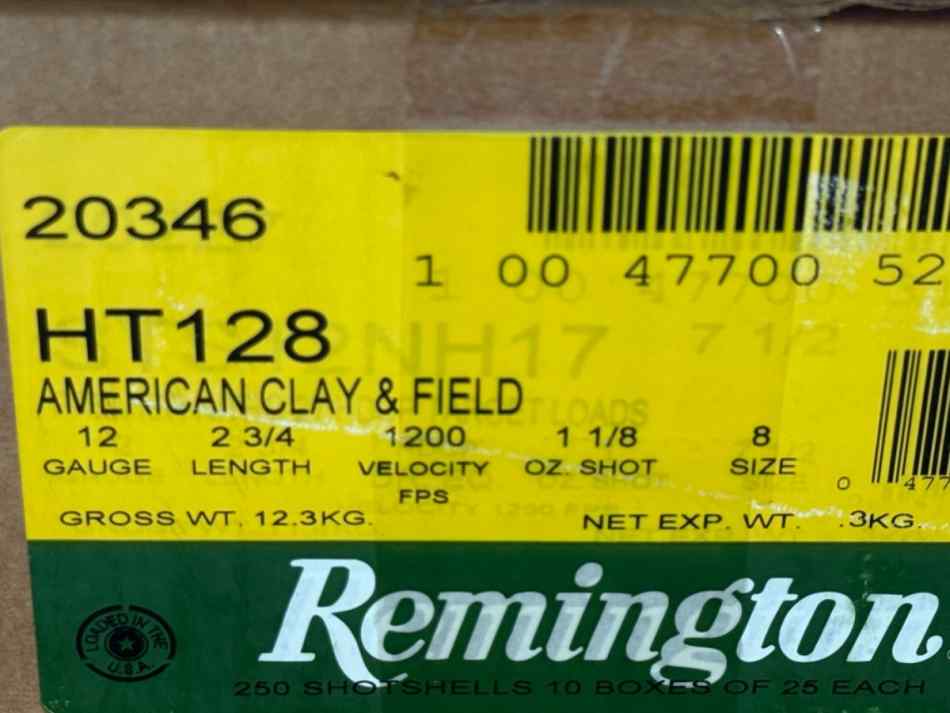 Remington 12ga american clay and field 250rds
