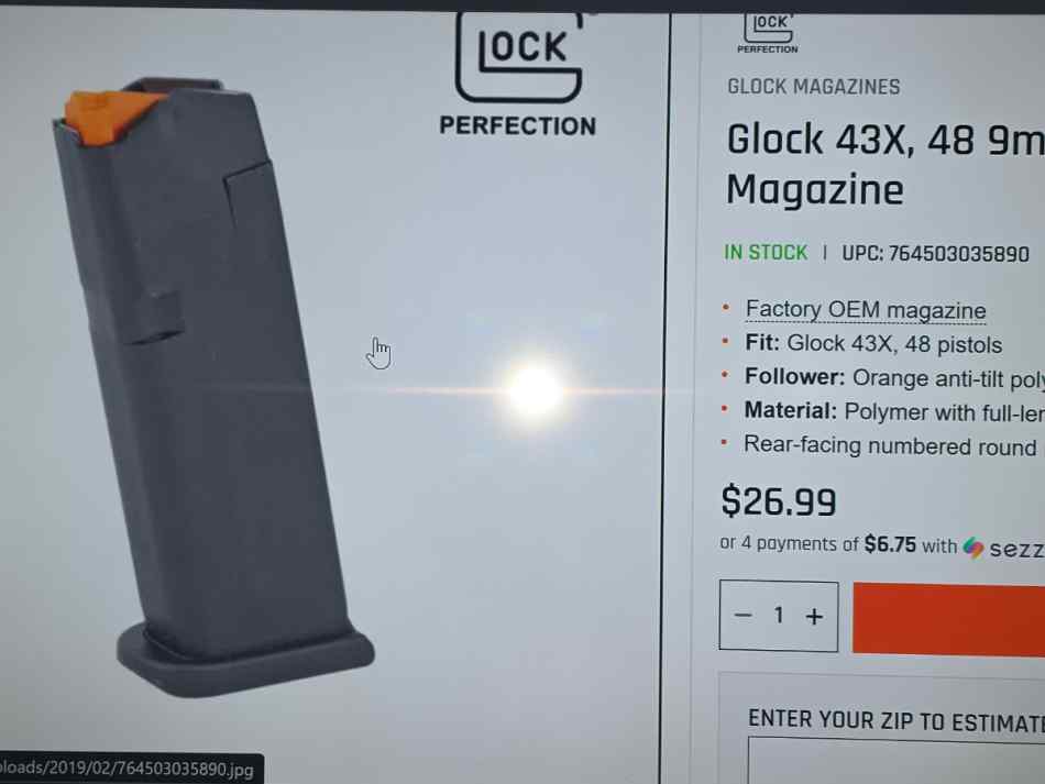 Glock 43x oem 10rd mags 